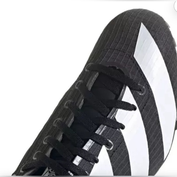 ADIDAS SPRINTER BLACK/WHITE TRACK SPIKES NEW - Picture 8 of 10